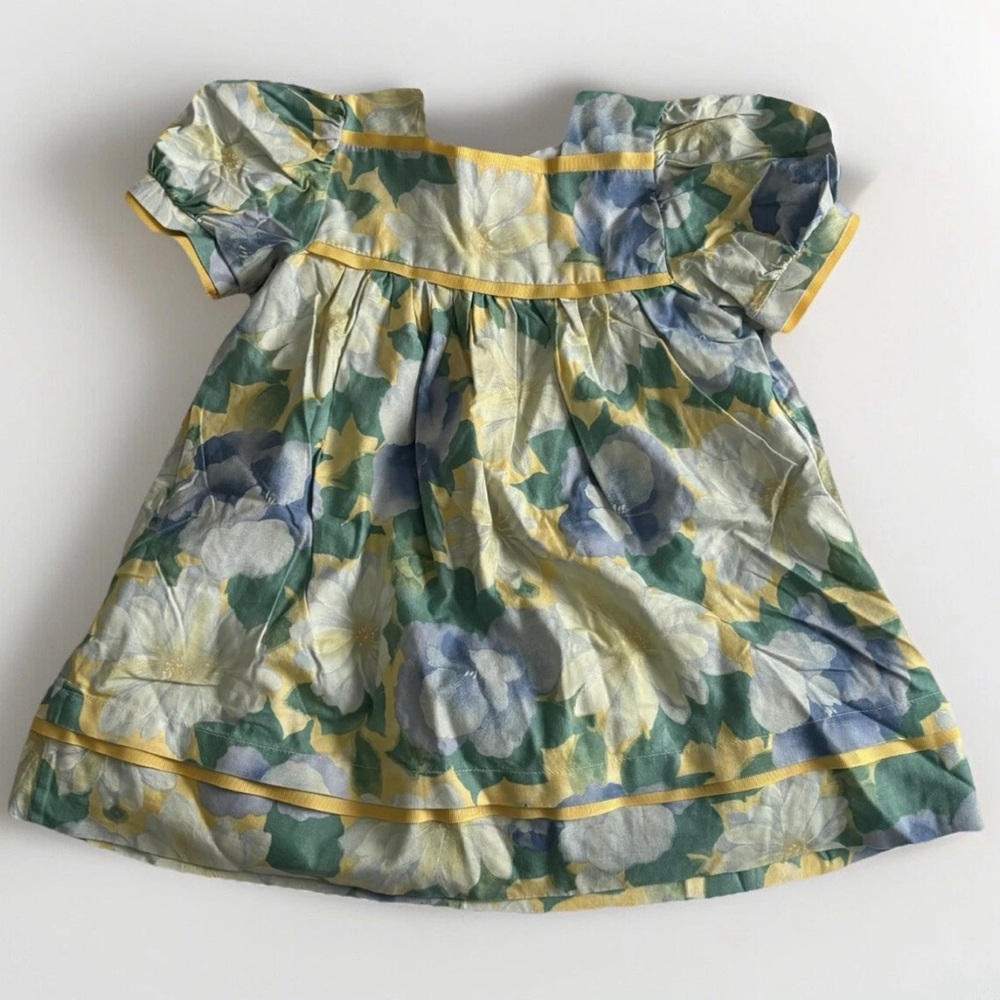 Sylvia Whyte Floral Party 80s Garden Dress Tulle Layer Puff Sleeve 2T Easter